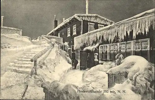 Oybin Rodelbahn Hochwaldbaude Winter Kat. Kurort Oybin