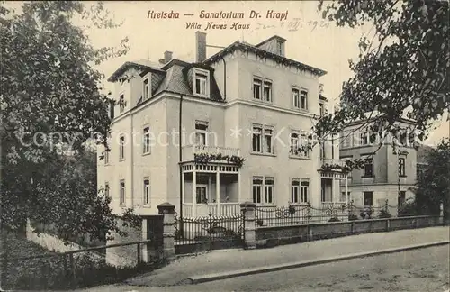Kreischa Sanatorium Doktor Krapf Villa Neues Haus Kat. Kreischa Dresden