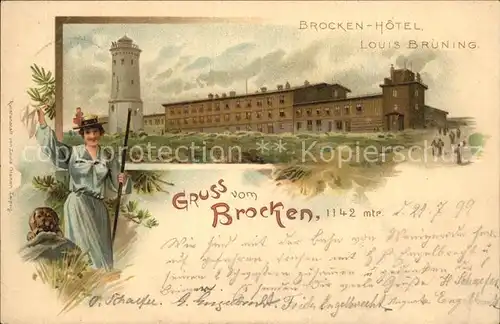Brocken Brockenhotel Aussichtsturm Kat. Wernigerode
