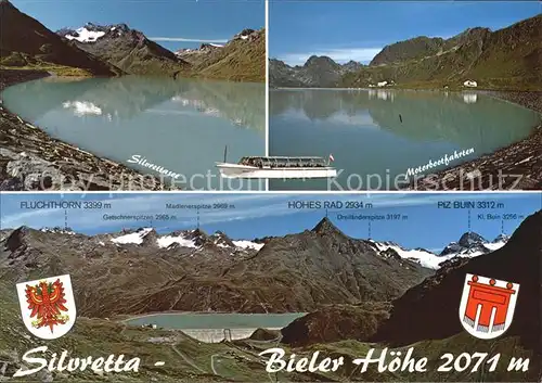 Silvretta Hochalpenstrasse Bieler Hoehe See Piz Buin Kat. Gaschurn