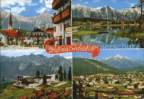 Seefeld Tirol Dorfstrasse Wettersteingebirge Wildsee Rosshuette Dreitorspitze Kat. Seefeld in Tirol