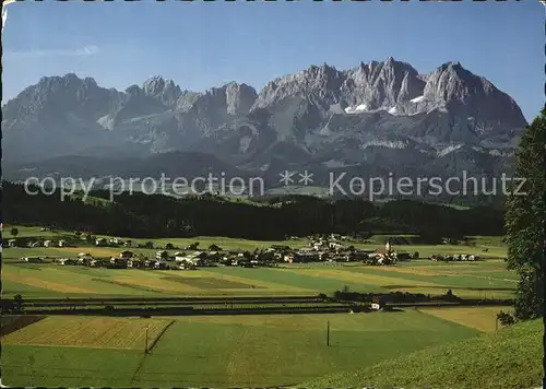 Oberndorf Tirol Panorama Wilder Kaiser Kat. Oberndorf in Tirol