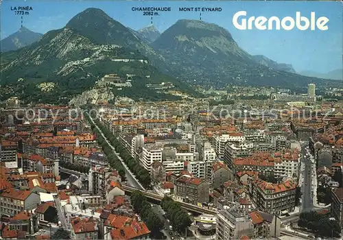 Grenoble Panorama Bergkette  Kat. Grenoble