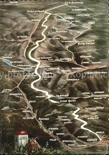 Vogesen Vosges Region Route des Cretes Kat. Gerardmer