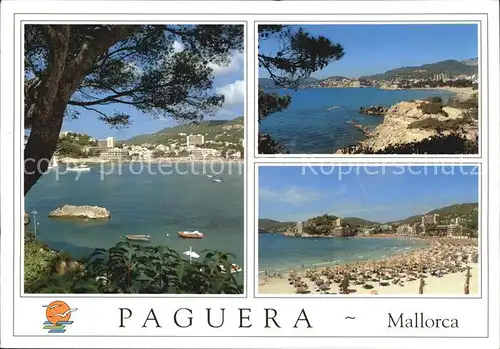 Paguera Mallorca Islas Baleares Panorama Kueste Strand Kat. Calvia