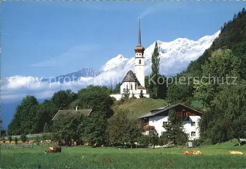 Leiblfing Teilansicht mit Kirche Kat. Leiblfing