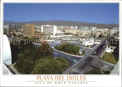 Playa del Ingles Gran Canaria Blick ueber die Stadt Kat. San Bartolome de Tirajana