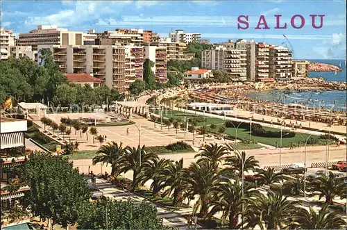 Salou Vista parcial Playa Hoteles Strand Promenade Palmen Hotels Kat. Tarragona Costa Dorada