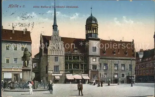 Halle Saale Altes Rathaus Haendel Denkmal Kat. Halle