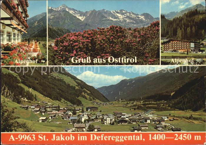 St Jakob Defereggen Alpenhof St Jakob In Defereggen Osttirol Nr Ks76966 Oldthing Ansichtskarten Tirol