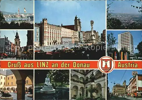 Linz Donau Stadtansicht Kat. Linz