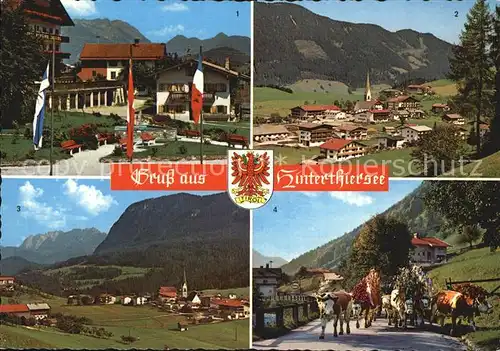 Hinterthiersee Kaisergebirge Dorfplatz Wilder Kaiser Almabtrieb Kat. Thiersee Tirol