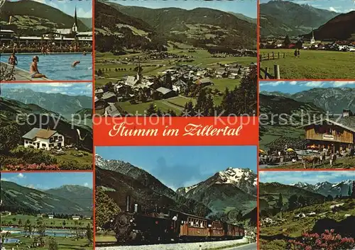 Stumm Zillertal Eisenbahn Schwimmbad  Kat. Stumm