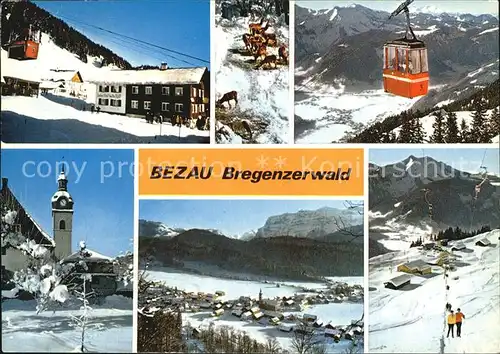 Bezau Vorarlberg Seilbahn Kirche Kat. Bezau