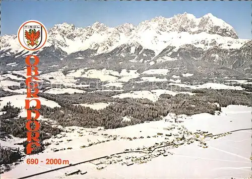 Oberndorf Tirol Sessellift Mittelstation Muellneralm Skischule Kat. Oberndorf in Tirol