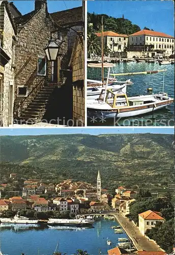 Jelsa Kroatien Dorfmotiv Hafen Teilansicht Kat. Kroatien