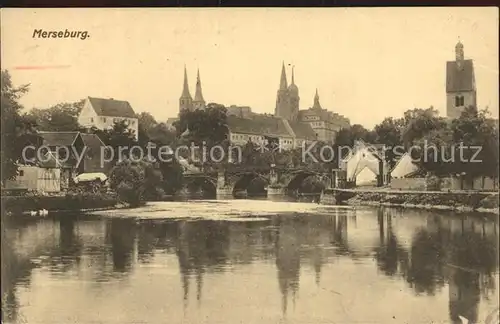 Merseburg Saale Schloss Bruecke Kat. Merseburg