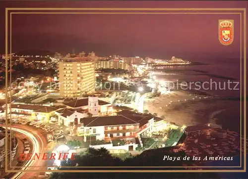 Playa de las Americas Panorama bei Nacht Kat. Arona Tenerife Islas Canarias