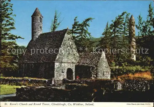 Glendalough St Kevins Church and Round Tower Kat. Wicklow Mountains