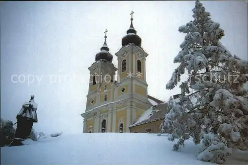 Tihany Bences Apatsag Kirche Winterimpressionen Kat. Ungarn