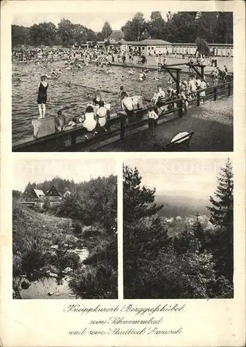 Berggiesshuebel Kneippkurort Schwimmbad Stadtteil Zwiesel Kat. Bad Gottleuba Berggiesshuebel