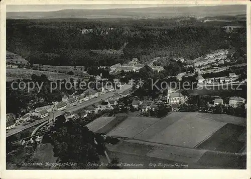 Berggiesshuebel Kneippbad Ortsansicht Flugaufnahme Kat. Bad Gottleuba Berggiesshuebel