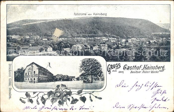 Hainsberg Sachsen Panorama Gasthof Hainsberg Kat. Freital Nr. wx93112