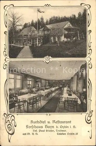 Oybin Kurhotel Restaurant Forsthaus Hayn Kat. Kurort Oybin