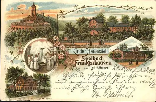 Frankenhausen Bad Kinderheilanstalt Soolbad Kaiser Wilhelm Denkmal  Kat. Bad Frankenhausen