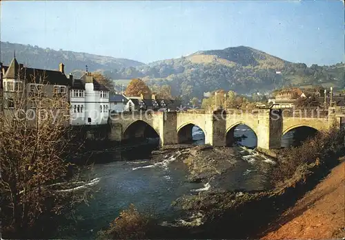 Llangollen Bruecke Fluss Dee Kat. Denbighshire