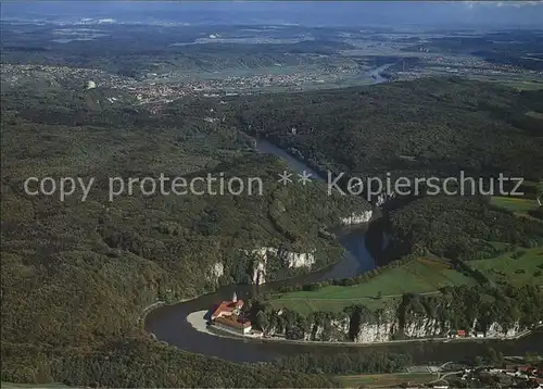Kloster Weltenburg Donaudurchbruch Luftaufnahme Kat. Kelheim