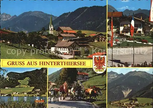 Hinterthiersee Stadtplatz Vietrieb Teilansicht Kirche See Kat. Thiersee Tirol