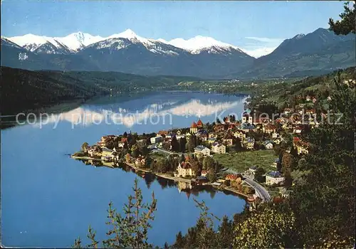 Millstatt Millstaettersee Fliegeraufnahme  Kat. Millstatt Millstaetter See