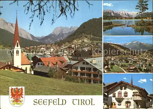 Seefeld Tirol Gesamtansicht mit Kirche Kat. Seefeld in Tirol