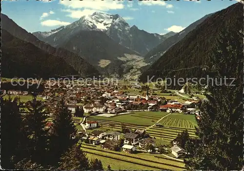 Mayrhofen Zillertal Blick zum Gruenberg Kat. Mayrhofen