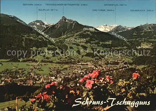 Schruns Vorarlberg Seehorn Tschagunser Mittagsspitze Drei Tuerme  Kat. Schruns