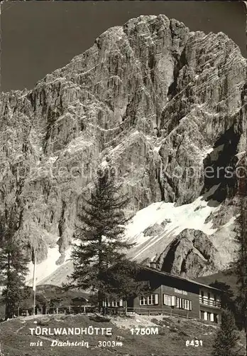 Tuerlwandhuette Schutzhuette im Dachsteingebirge Kat. Ramsau am Dachstein