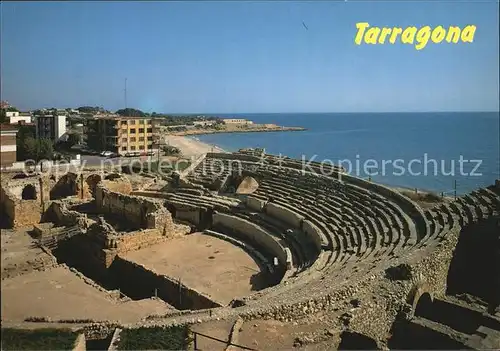 Tarragona Anfiteatro Romano Amphitheater Meerblick Kat. Costa Dorada Spanien