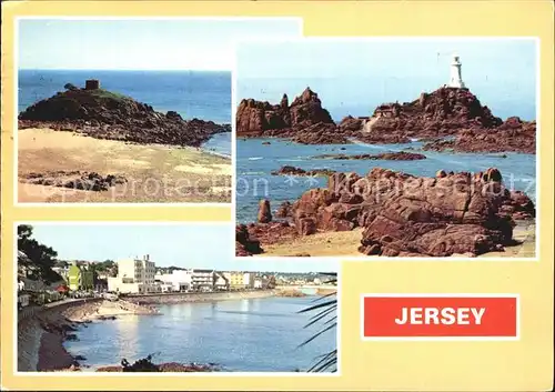 Jersey Portelet Bay Corbeiere Lighthouse Havre des Pas Kat. Jersey