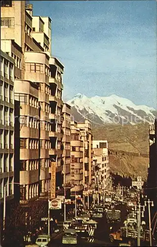 La Paz Bolivia Avenida Bolivar Gebirge Kat. La Paz