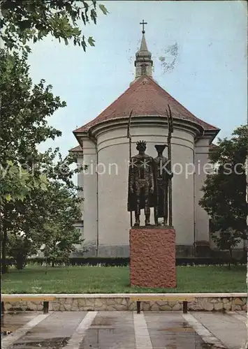 Cegled Dozsa szobor Denkmal Statue Kirche Kat. Ungarn