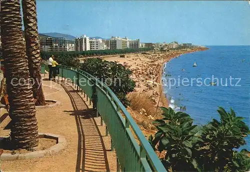 Calella Mirador del Mediterraneo Aussichtsterrasse Strand Mittelmeer Kat. Barcelona