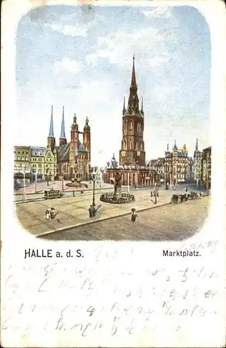 Halle Saale Marktplatz Kat. Halle