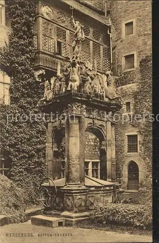 Merseburg Saale Neptunbrunnen Kat. Merseburg