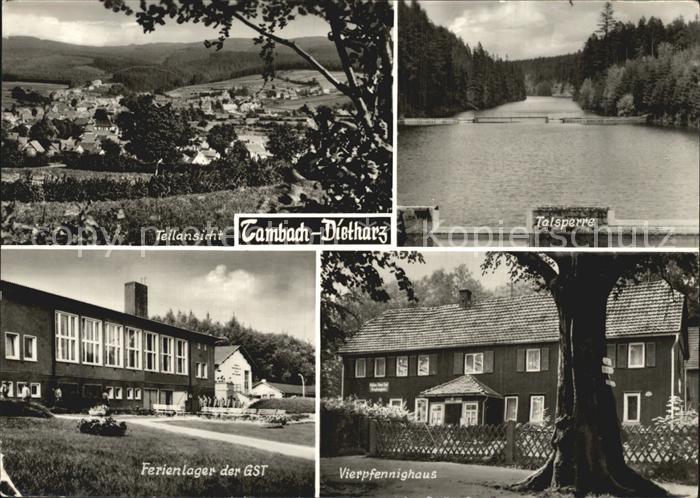 AK / Ansichtskarte Tambach Dietharz Teilansicht Talsperre Ferienlager