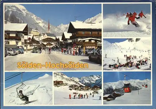 Soelden oetztal Hochsoelden Tirol Skipisten Seilbahn Winter Kat. Soelden