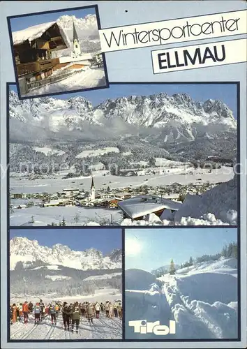 Ellmau Tirol Wilder Kaiser Wintersportplatz Panorama Kat. Ellmau