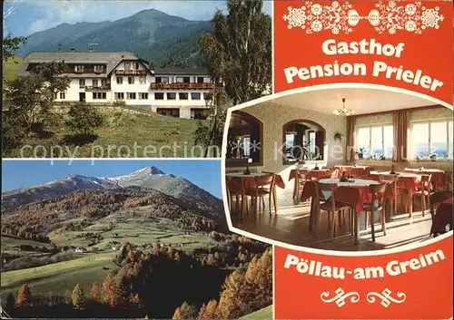 Peter Kammersberg Sankt Steiermark  Poellau am Greim Gasthof Pension Prieler Kat. Sankt Peter am Kammersberg