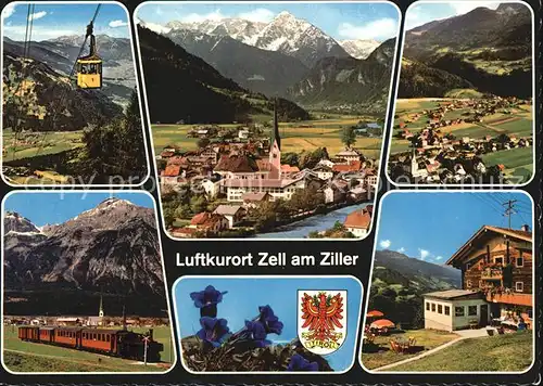 Zell Ziller Tirol Panorama Ortsansichten Eisenbahn Kat. Zell am Ziller