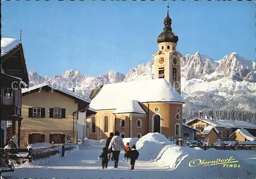 Oberndorf Tirol Skidorf Wilder Kaiser Kirche Kat. Oberndorf in Tirol